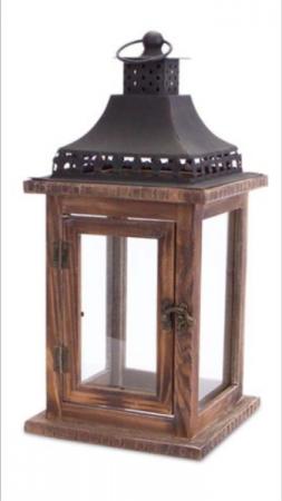 Wood, Iron & Glass Lantern Lantern