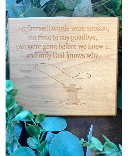 Wood Plaque Fisherman