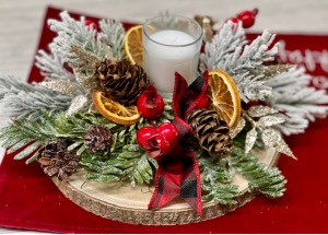 Wood Slice Centerpiece 