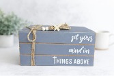 Wooden Book-Set your mind on THINGS ABOVE Gift Item