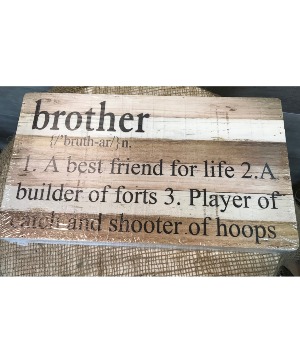 Wooden Brother Sign Giftware