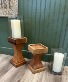 Wooden Candlesticks/ Hurricanes $89.00 Tall $85.00 Short