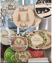 Wooden Christmas Ornament Rounds gifts
