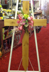 Wooden cross pink Memorial