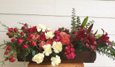 Wooden Flower Box Love! Fresh Flower Arrangement