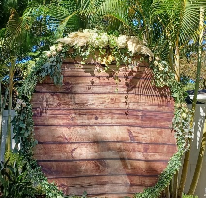 WOODEN & GREENERY ARCH CALL FOR AVAILABILITY