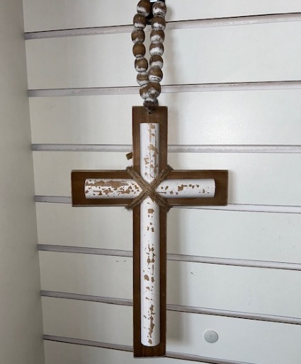 Wooden Hanging Cross 