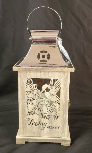 Wooden Hummingbird Lantern 