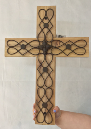 Wooden Metal Cross  Gift