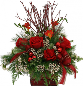 Woodland Christmas Flower arrangement