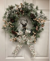 Woodland Deer Wreath Permanent botanical 