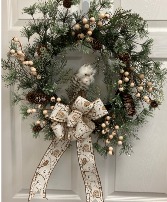 Woodland Owl Winter Wreath Permanent botanical 