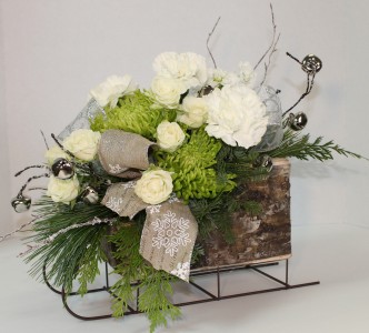 Winter Sleigh Bouquet in Dallas TX - Petals & Stems Florist