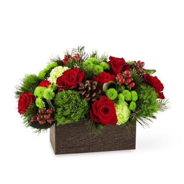 Woodsy Christmas Centerpiece in Warman, SK | QUINN & KIM'S FLOWERS