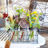 Woodsy Vintage Crate Crate Arrangement