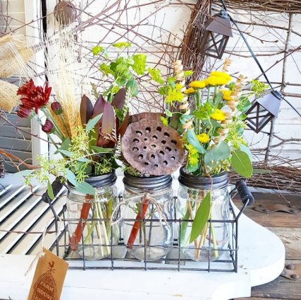Woodsy Vintage Crate Crate Arrangement