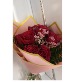 wrap bouquet Red roses wrapped in a European paper