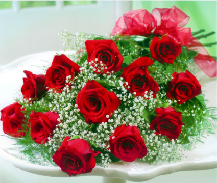 Wrap me in your arms Dozen Red Roses Hand Tied wrapped