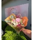 Wrapped bouquet of dried flowers bouquet of dried blooms