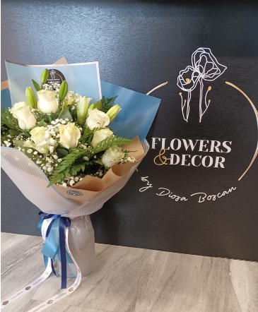 Wrapped Bouquet - White SELECT YOUR OPTION in Apollo Beach, FL | Flowers & Decor
