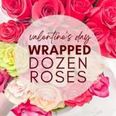 Wrapped Dozen Roses 