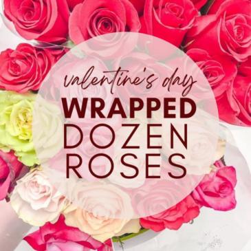Wrapped Dozen Roses  in International Falls, MN | Gearhart's Floral And Gifts