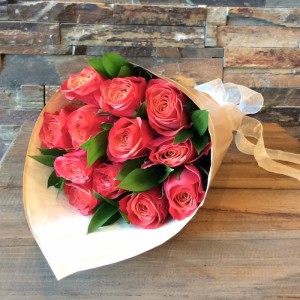 Wrapped Dozen Roses Rose