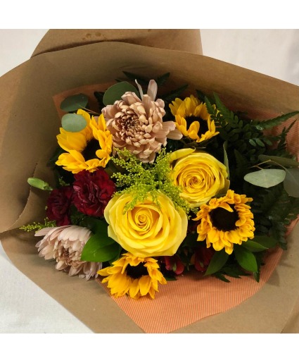Wrapped Fall Season Bouquet Wrapped Bouquet
