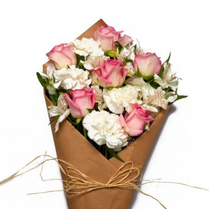 Wrapped Hug Mixed Flowers Wrapped