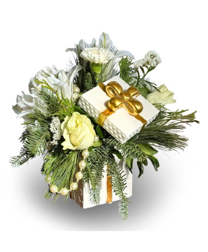 Wrapped In White Christmas Arrangement