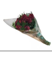 Wrapped Long Stem Red Roses 