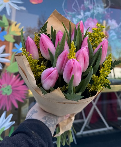 Wrapped Tulip Bouquet Wrapped Bouquet