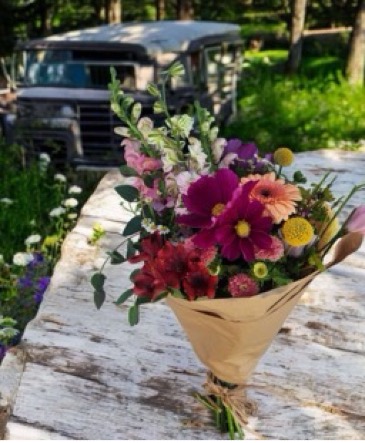 Wrapped Wild Flower Bouquet  Wrapped flowers in Hesperia, CA | Dusty Roads and Blooms
