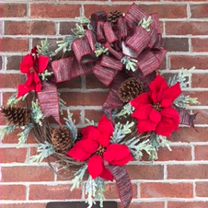 Merry and Bright Holiday Forever Flower Wreath