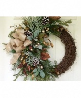 Grapevine & Evergreen Wreath 