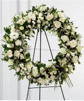 WREATH ALL WHITE FLOWERS  