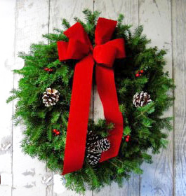 Wreath, Balsam, Traditional Outdoor Wreath