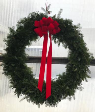 Wreath made from fresh balsam Outdoor Christmas Decor