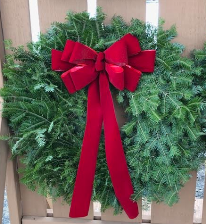 Wreath made from fresh balsam Outdoor Christmas Decor