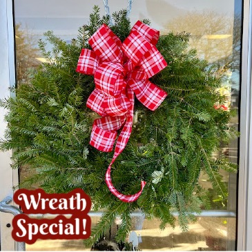 Wreath Special Christmas Wreath & Bow in Mattapoisett, MA | Blossoms Flower Shop