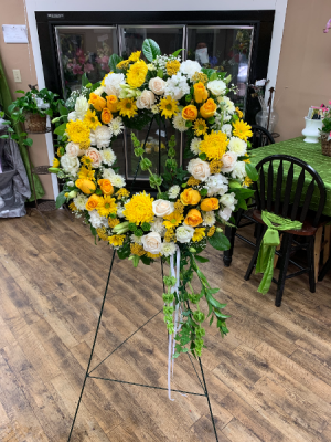 Wreath Standing Spray Funeral Arrangement