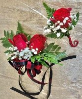 Wrist Corsage and Boutonniere (any color) corsage, boutonniere