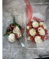 Wrist corsage and Boutonniere Corsage and Bout