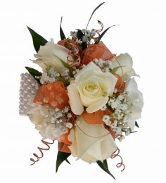 Orange Creamsicle Wrist Corsage,