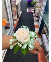 wrist corsage single rose  corsage 