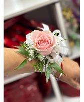 wrist corsage single rose  corsage 