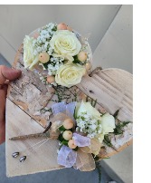 wrist corsage with baby roses (see description) 