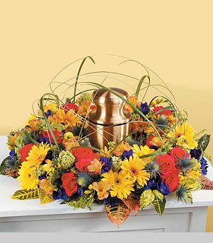 SYMPATHY WREATH FOR URN Comes in all colors. (urn not included)