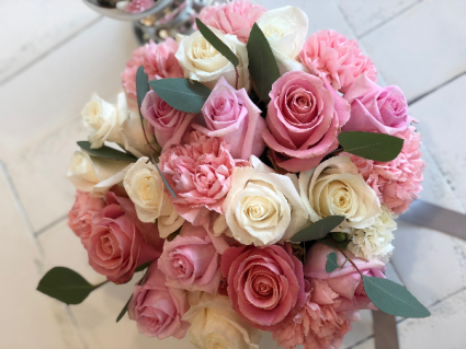 Ladies Day X-Large Flower Box Arrangement Pink and White Roses with Assorted Flowers