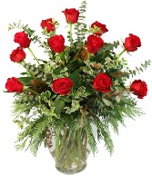 Xmas Romance Fresh roses